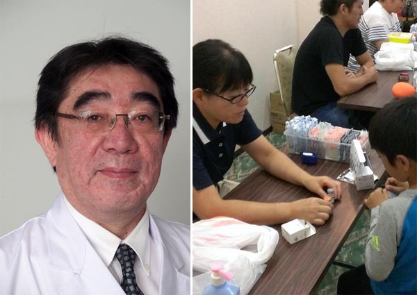東京医科大学の鈴木隆史医師（左）と荻窪病院の診察風景