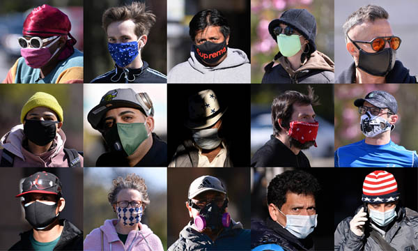 健康者がマスクをつける習慣のなかった米国でも、日常でマスクを着用するニューヨーカーたち